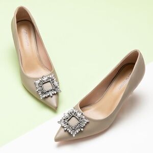 C. PARAVANO Women’s Pumps | Pointed Toe Kitten Heel | Closed Dress Pump 7.5